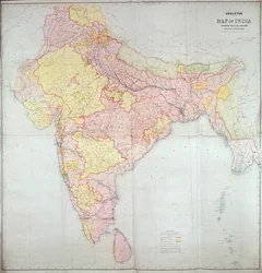 Mapa da Índia, 1865